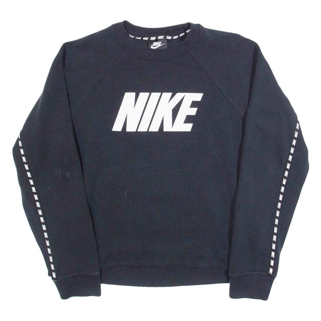 NIKE Womens Sweatshirt Black Crew Neck S