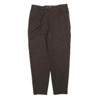 JEAN JACQUES BENSON Mens Wool Blend Black Relaxed Straight Trousers W34 L28