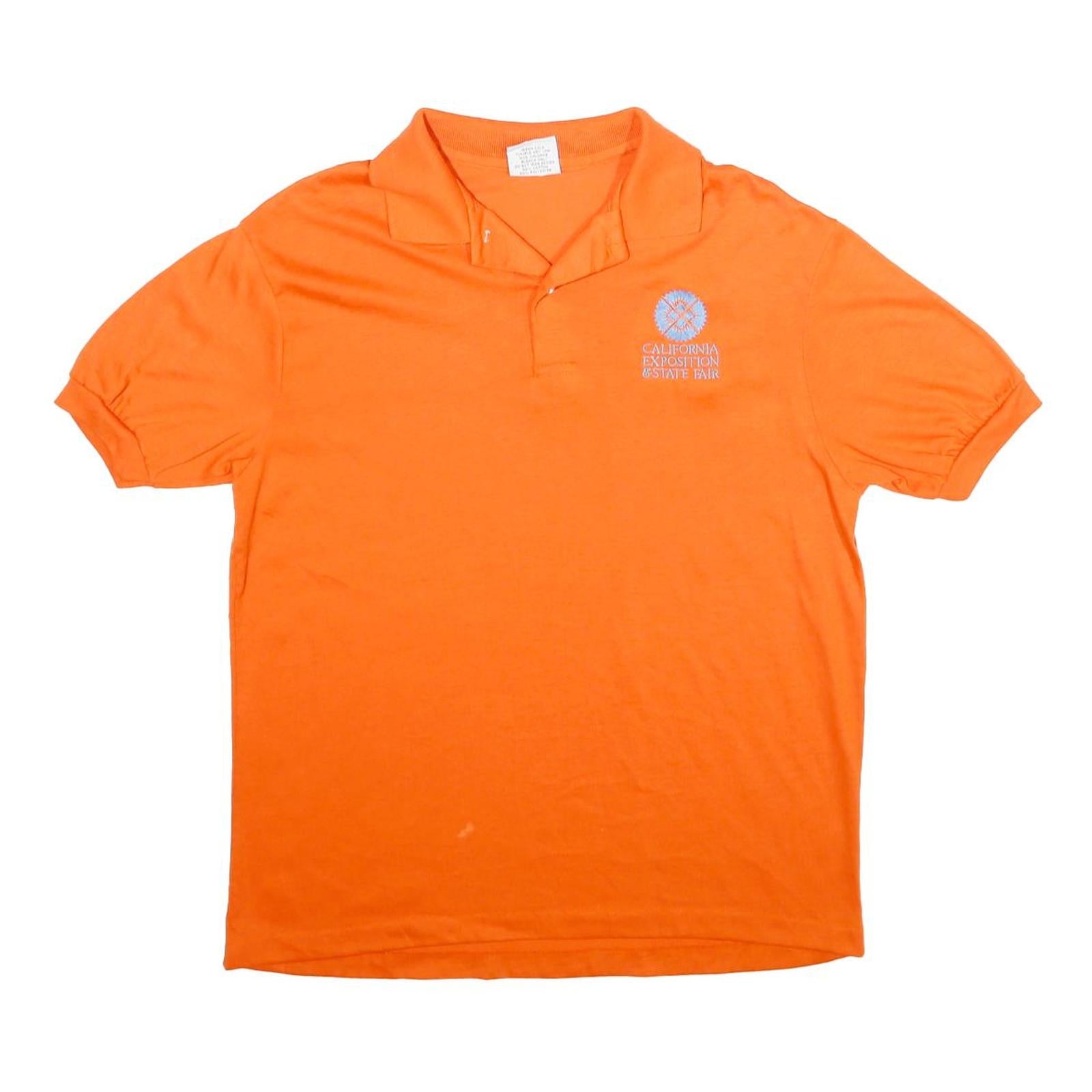 SCREEN MATES Mens Orange Polo Shirt M California Exposition State Fair Short