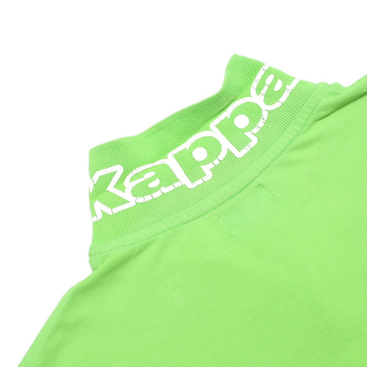 KAPPA Mens Green Short Sleeve Plain M Cotton Polo Shirt Casual Summer Wear