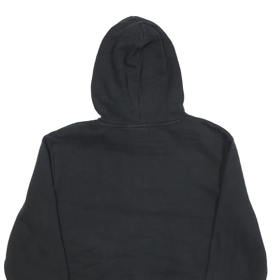 PUMA Mens Black Hoodie M Cotton Blend Pullover Classic Logo Design