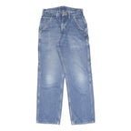 CARHARTT Womens Relaxed Denim Jeans Light Blue W26 L28 Utility Workwear Zip
