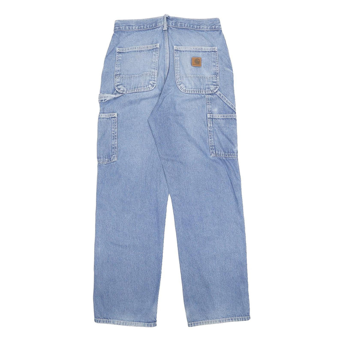 CARHARTT Womens Relaxed Denim Jeans Light Blue W26 L28 Utility Workwear Zip