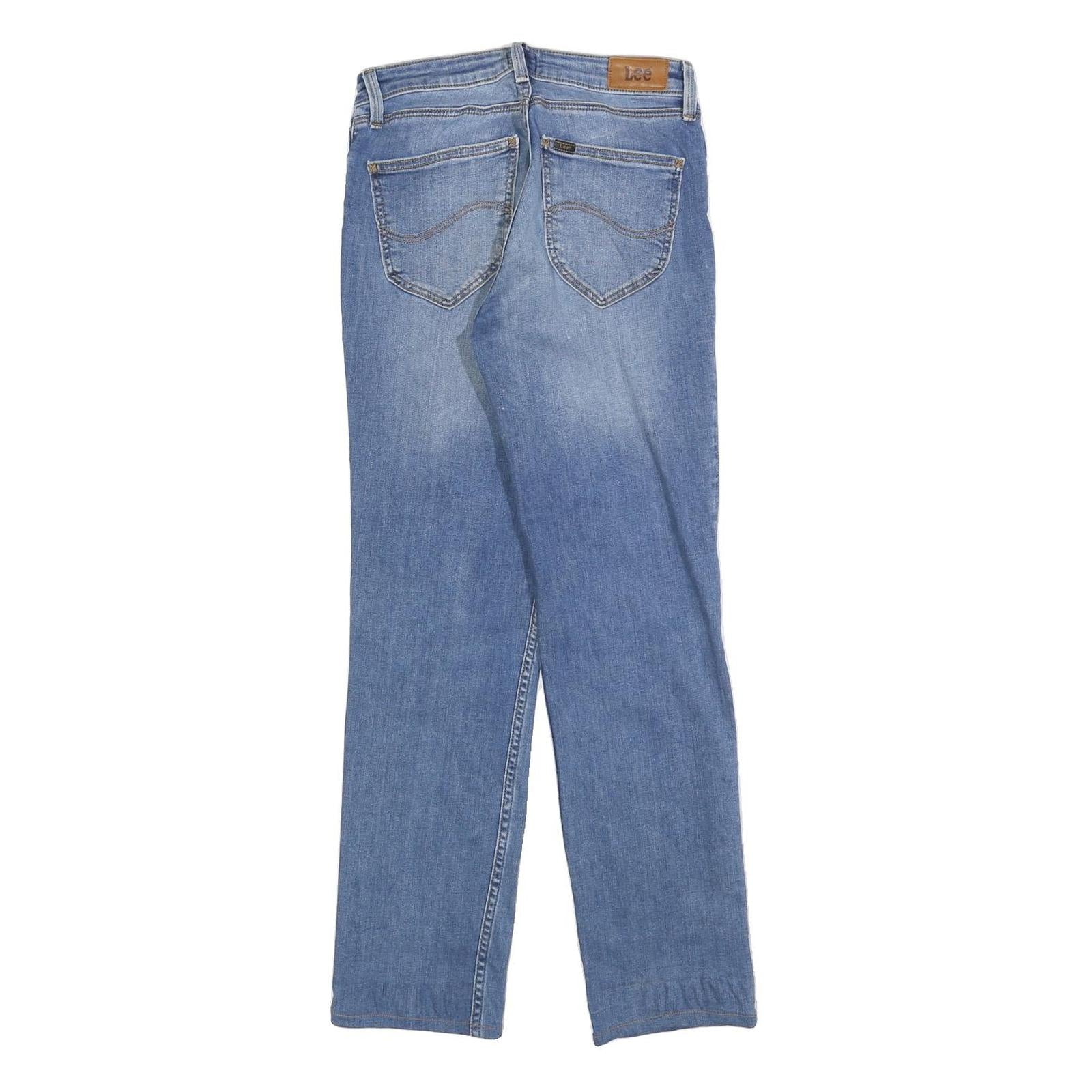 LEE Mens Regular Fit Blue Denim Jeans W28 L29 Zip Closure Comfortable Classic