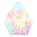 JAC VANEK Womens Pastel Tie Dye Hoodie S Cotton Blend Cute Cactus Print
