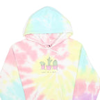 JAC VANEK Womens Pastel Tie Dye Hoodie S Cotton Blend Cute Cactus Print