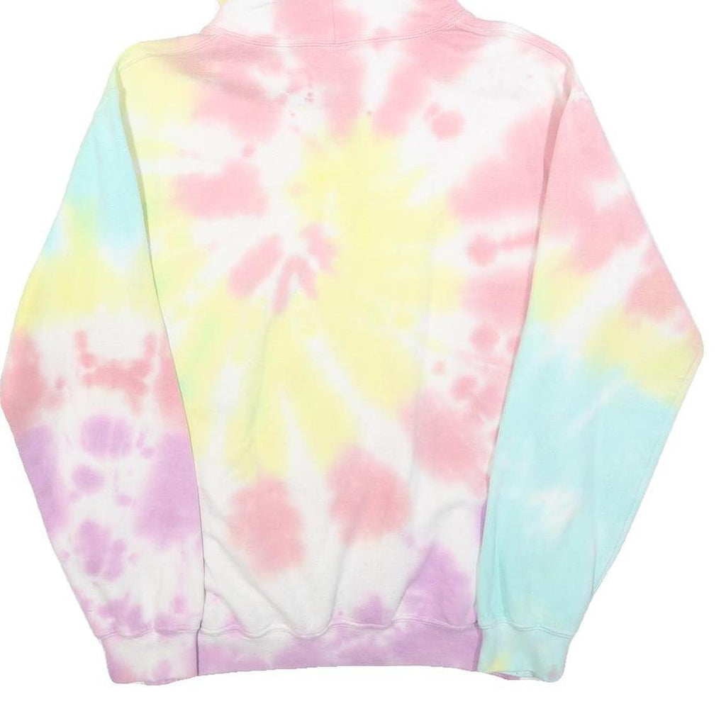 JAC VANEK Womens Pastel Tie Dye Hoodie S Cotton Blend Cute Cactus Print