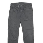 LEVI'S Mens Cotton Blend Black Slim Straight Trousers W29 L30 Stylish Zip