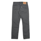LEVI'S Mens Cotton Blend Black Slim Straight Trousers W29 L30 Stylish Zip