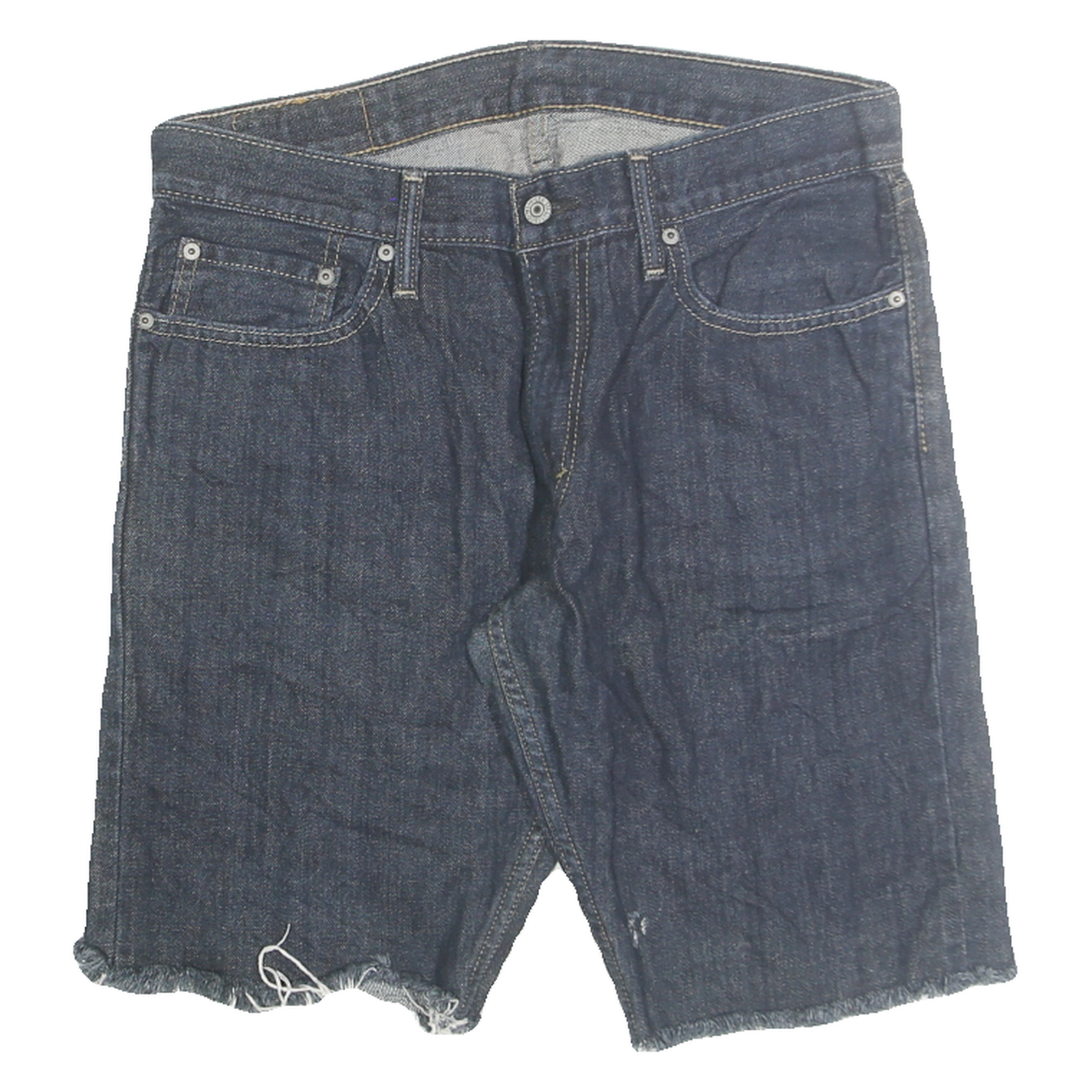 LEVI'S Mens Denim Blue Cut-Off Shorts M W33 514 Style Twin Pocket
