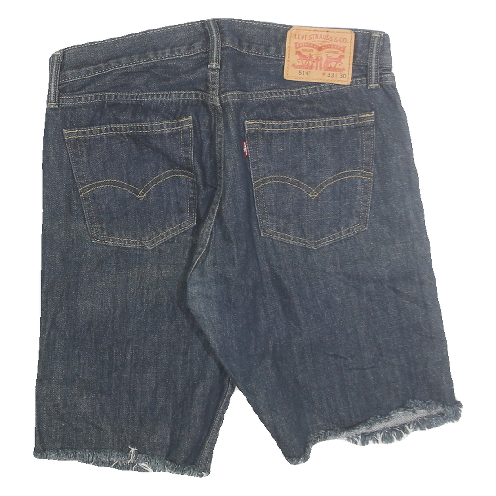 LEVI'S Mens Denim Blue Cut-Off Shorts M W33 514 Style Twin Pocket