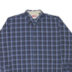 WRANGLER Mens Blue Black Check Shirt XL Button Down Casual Cotton Blend