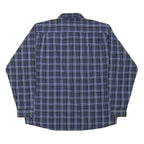 WRANGLER Mens Blue Black Check Shirt XL Button Down Casual Cotton Blend