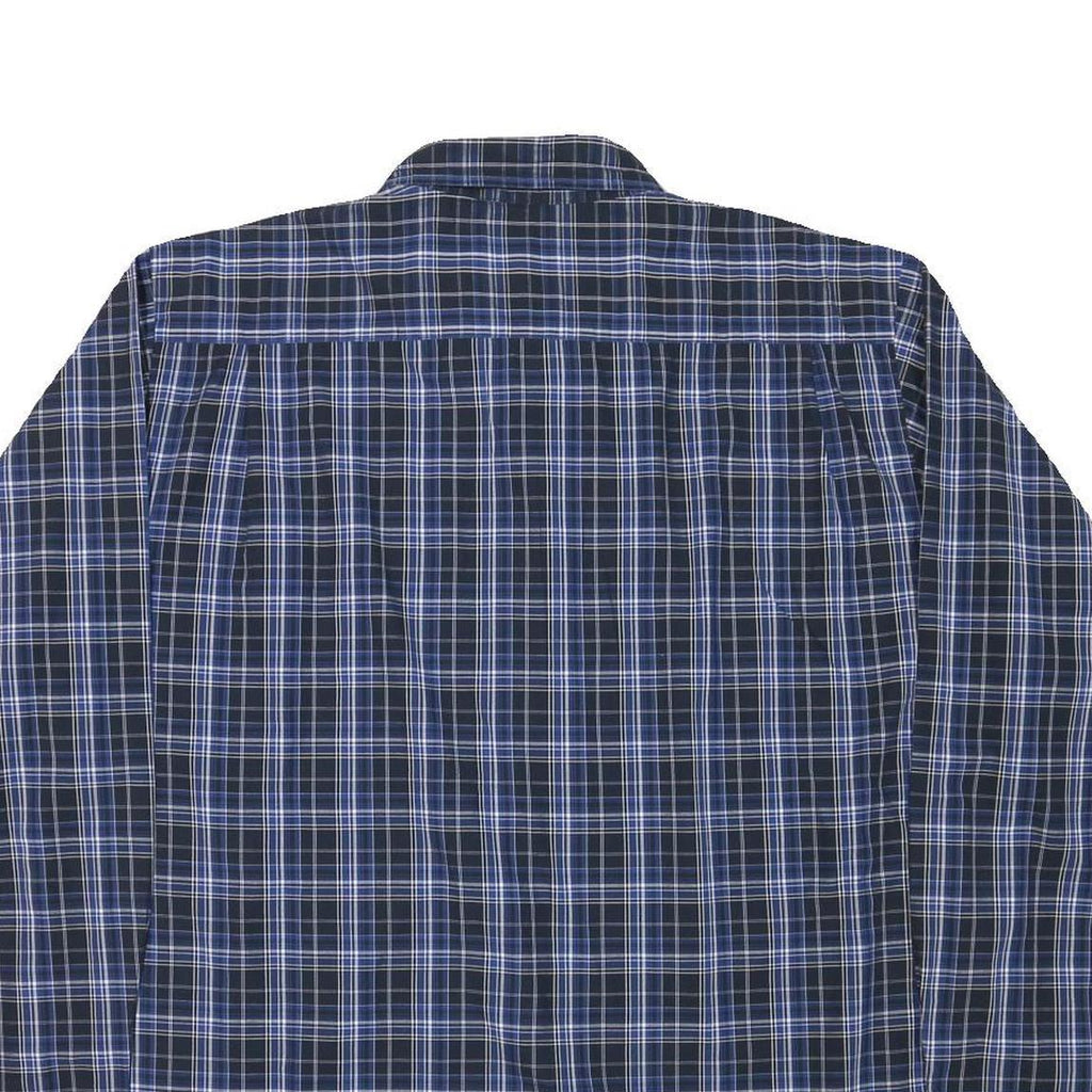 WRANGLER Mens Blue Black Check Shirt XL Button Down Casual Cotton Blend