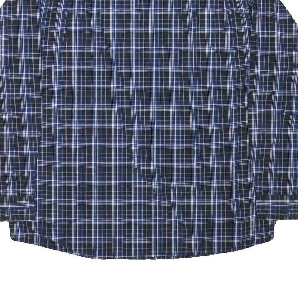 WRANGLER Mens Blue Black Check Shirt XL Button Down Casual Cotton Blend