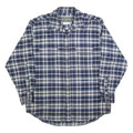 FIELD & STREAM Mens Blue & White Plaid Shirt XL Cotton Blend Casual Button Down