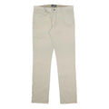 ZARA MAN Mens Cotton Blend Beige Slim Straight Trousers W32 L33 Casual Workwear