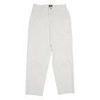 RIDERS Womens Classic White Cotton Trousers W28 L28 Zip Closure Relaxed Fit