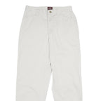 RIDERS Womens Classic White Cotton Trousers W28 L28 Zip Closure Relaxed Fit