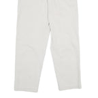 RIDERS Womens Classic White Cotton Trousers W28 L28 Zip Closure Relaxed Fit