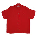 JACOBY AND HUBER Mens Red Rayon Shirt M Casual Short Sleeve Button Pocket