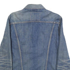 LEVI'S Mens Blue Denim Jacket S Cotton Button Closure Classic Faded Retro