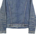 LEVI'S Mens Blue Denim Jacket S Cotton Button Closure Classic Faded Retro