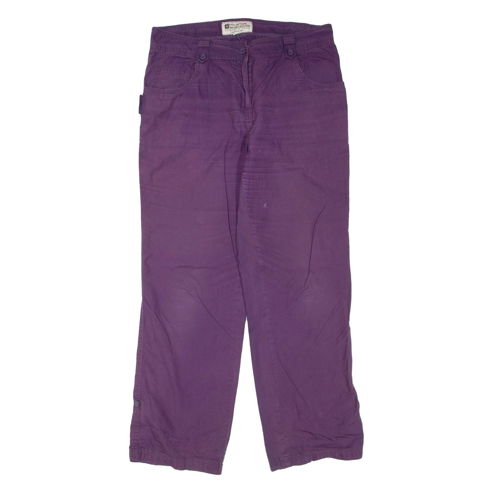 MOUNTAIN WAREHOUSE Cargo Womens Trousers Purple Regular Straight W32 L30