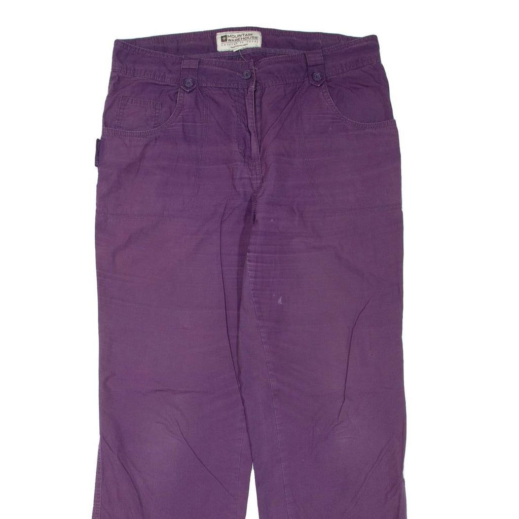 MOUNTAIN WAREHOUSE Cargo Womens Trousers Purple Regular Straight W32 L30