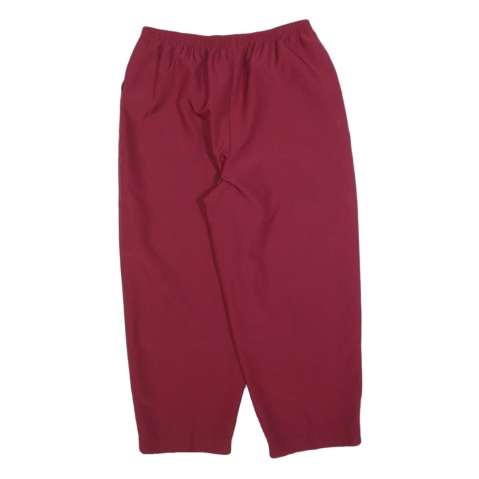 BLAIR Womens Relaxed Red Polyester Trousers W30 L24 Comfortable Casual