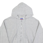 CHAMPION Womens Grey Zip Up Hoodie M Casual Cotton Blend Sweatshirt