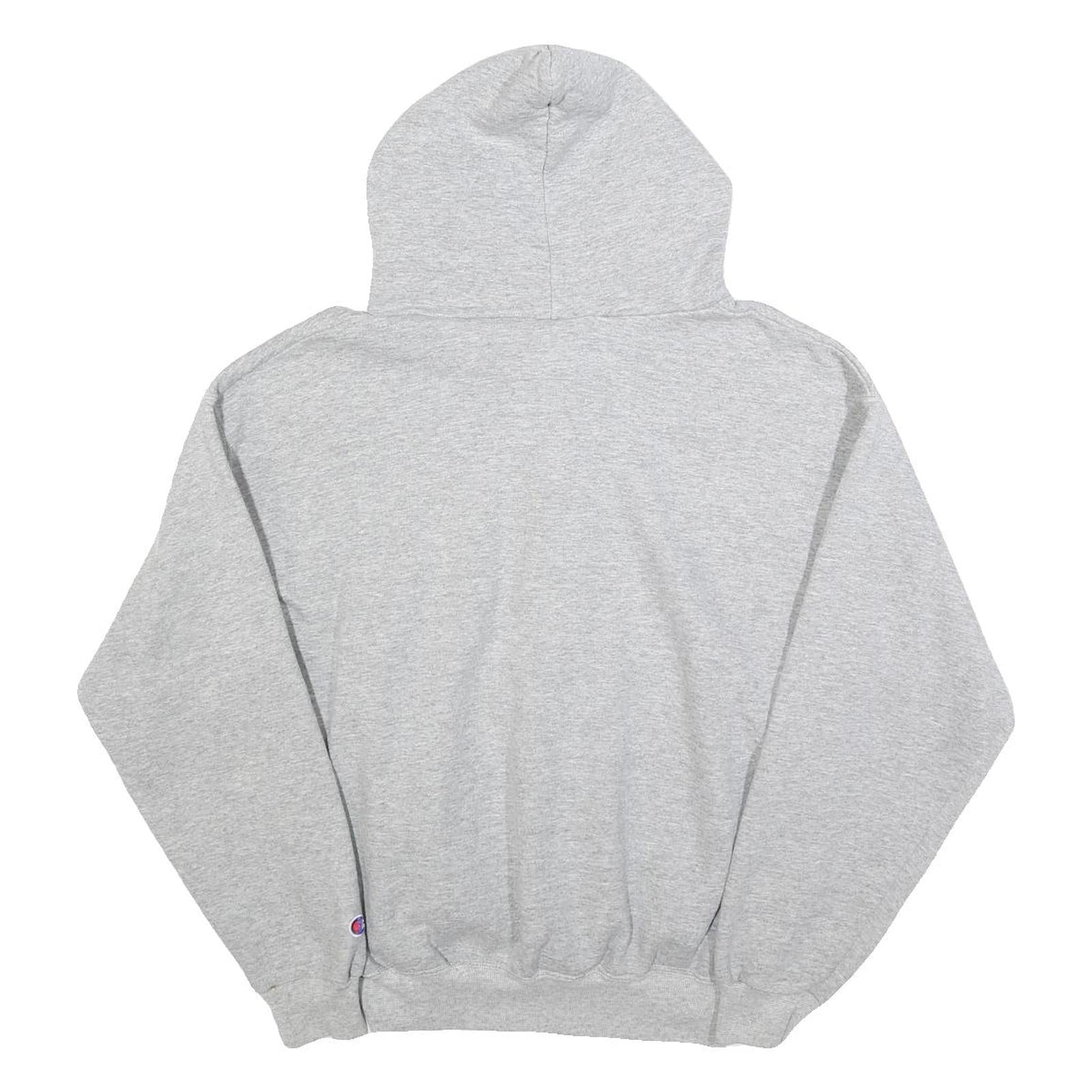 CHAMPION Womens Grey Zip Up Hoodie M Casual Cotton Blend Sweatshirt