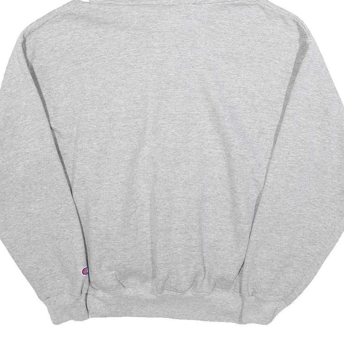 CHAMPION Womens Grey Zip Up Hoodie M Casual Cotton Blend Sweatshirt