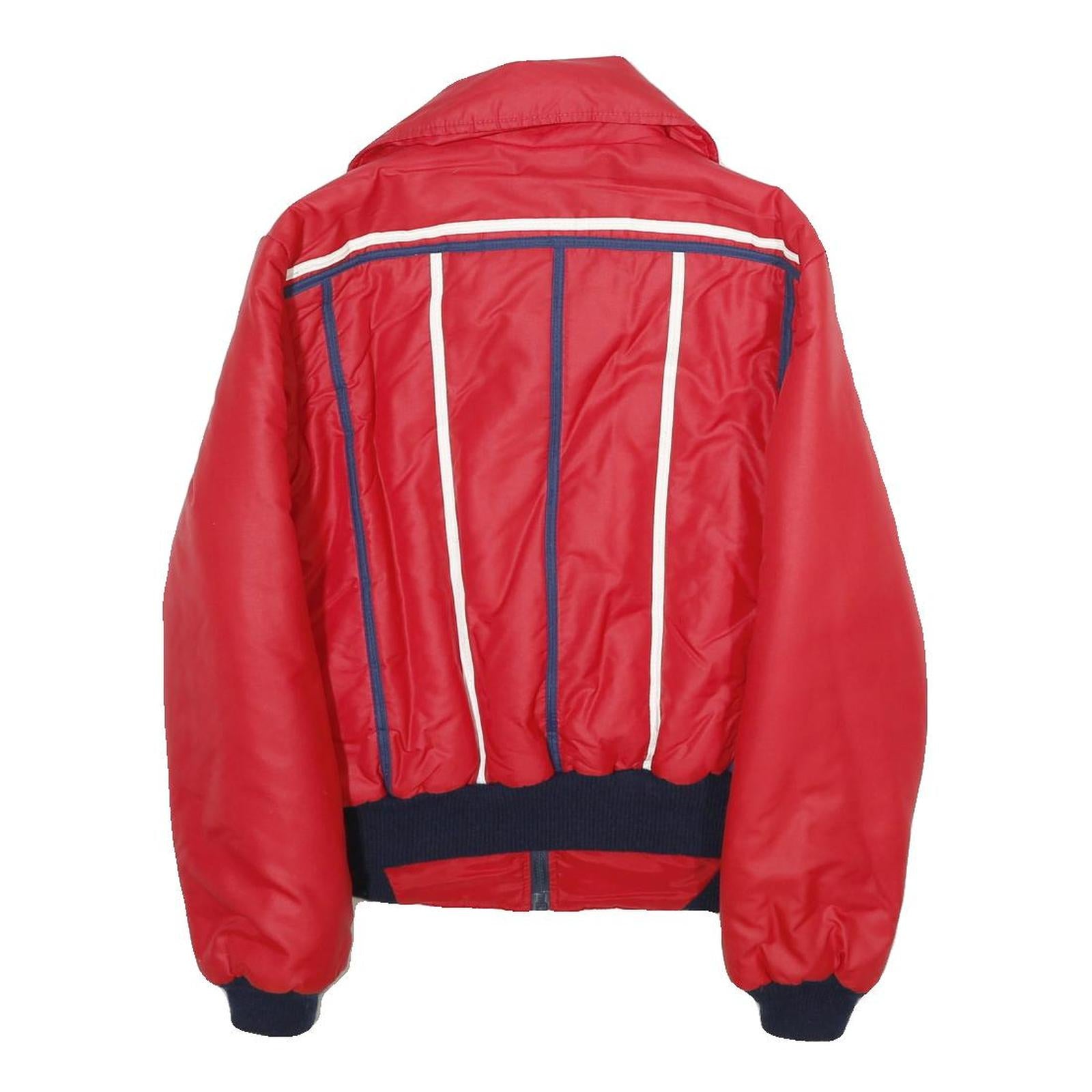 NYLSUISSE Womens Red Zip Jacket UK 10 Polyamide Plain Retro Style