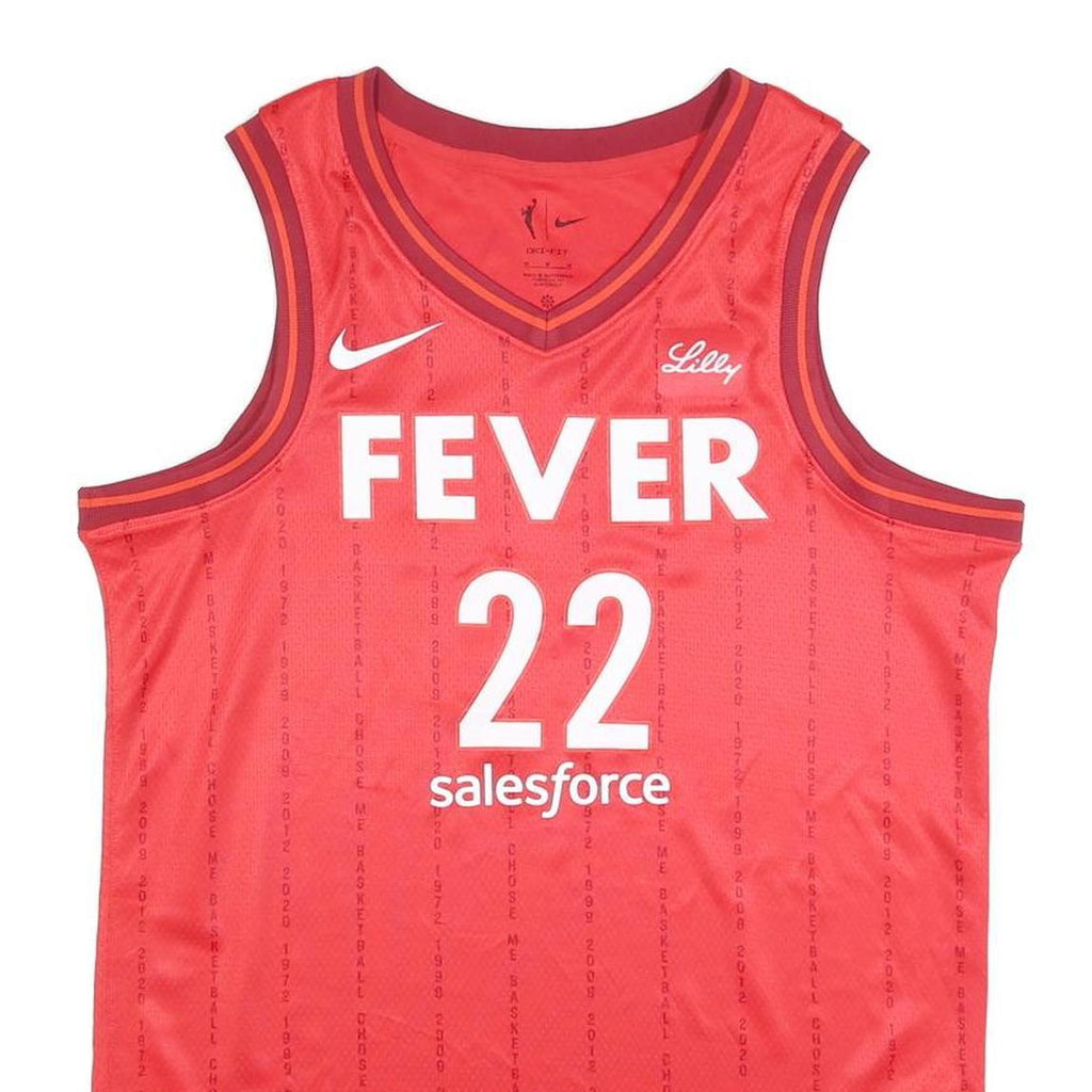 NIKE Mens Red Fever 22 Clark Basketball Jersey M Sleeveless V-Neck Sports