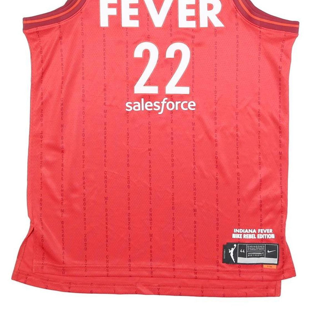 NIKE Mens Red Fever 22 Clark Basketball Jersey M Sleeveless V-Neck Sports