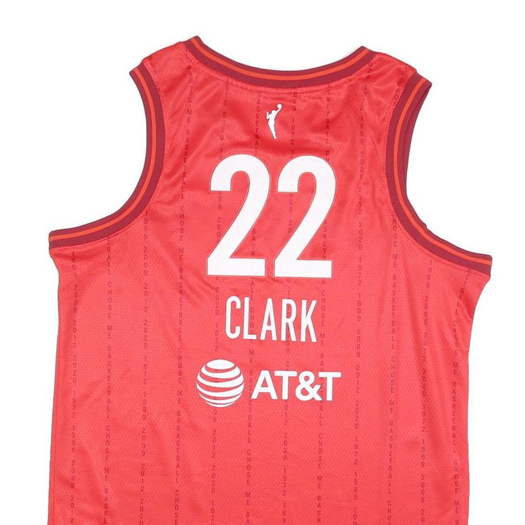 NIKE Mens Red Fever 22 Clark Basketball Jersey M Sleeveless V-Neck Sports