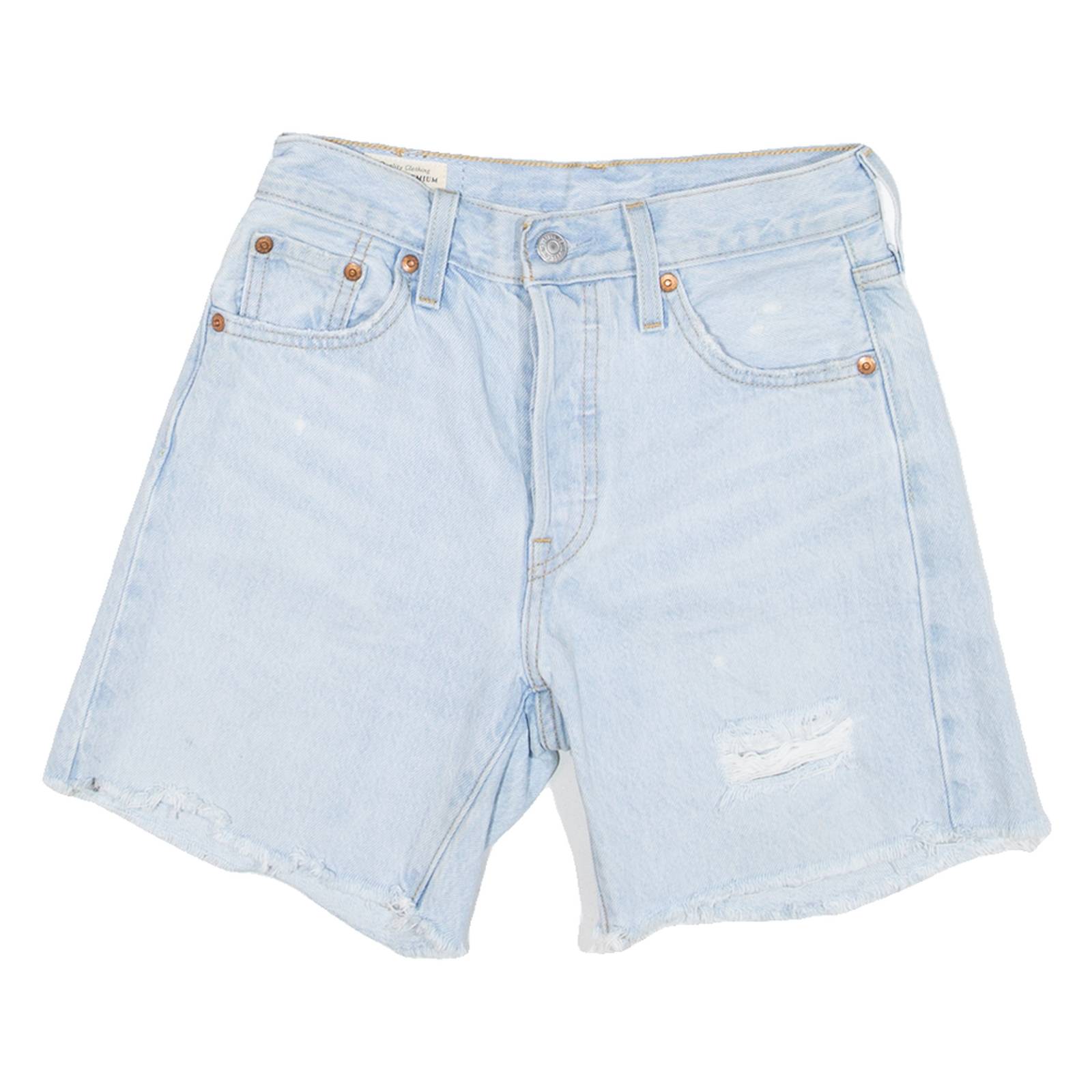 LEVI'S 501 BIG E Womens Denim Shorts Blue Relaxed XXS W23