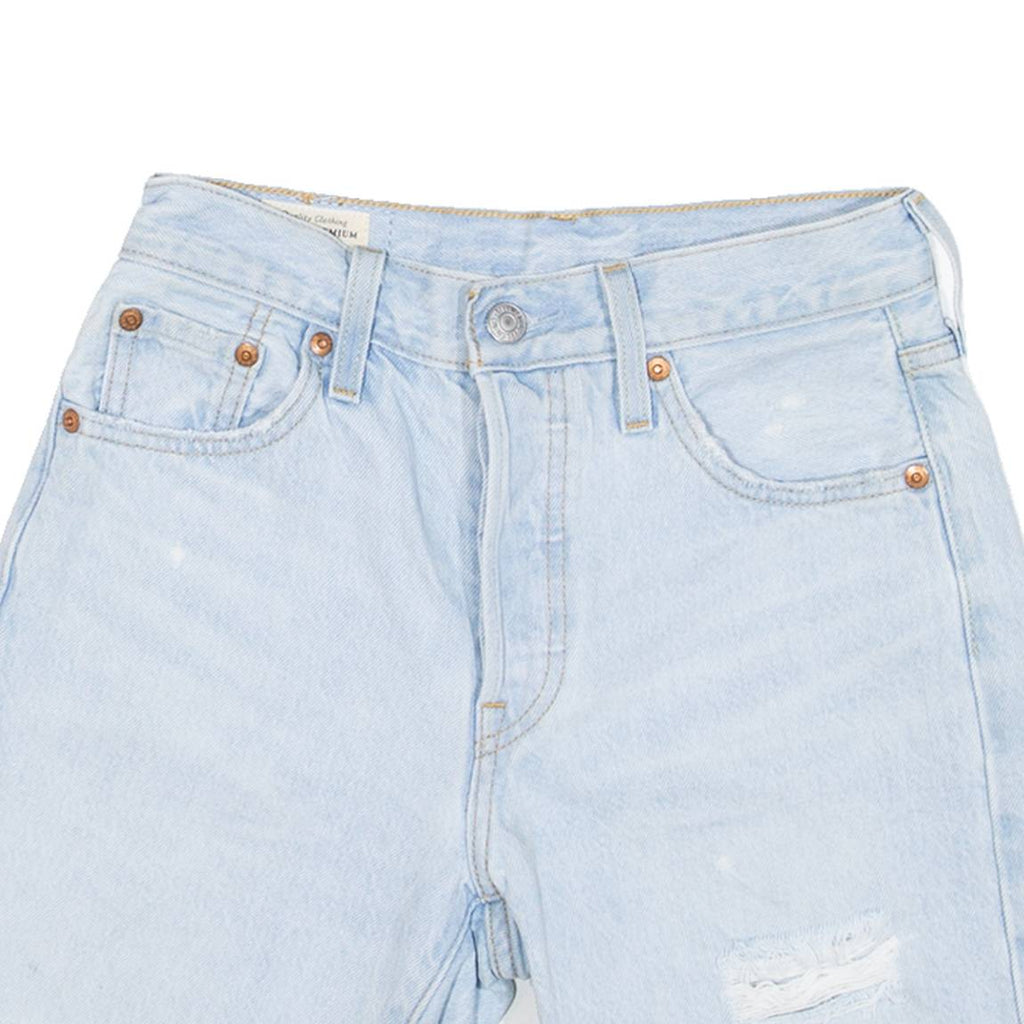 LEVI'S 501 BIG E Womens Denim Shorts Blue Relaxed XXS W23