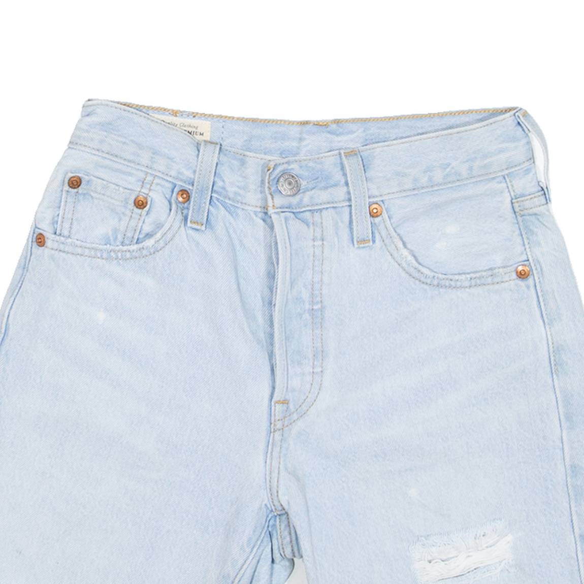 LEVI'S 501 BIG E Womens Denim Shorts Blue Relaxed XXS W23