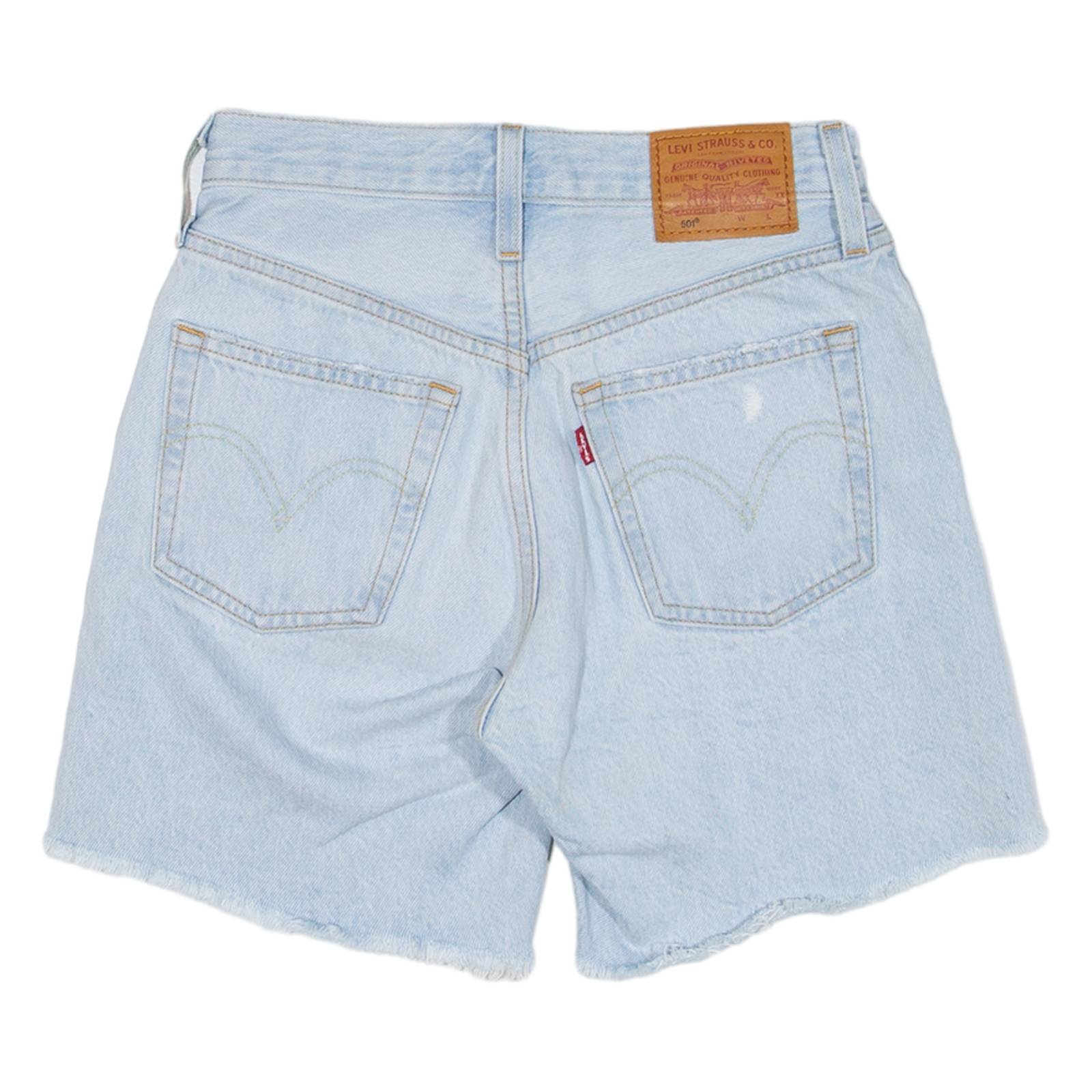 LEVI'S 501 BIG E Womens Denim Shorts Blue Relaxed XXS W23