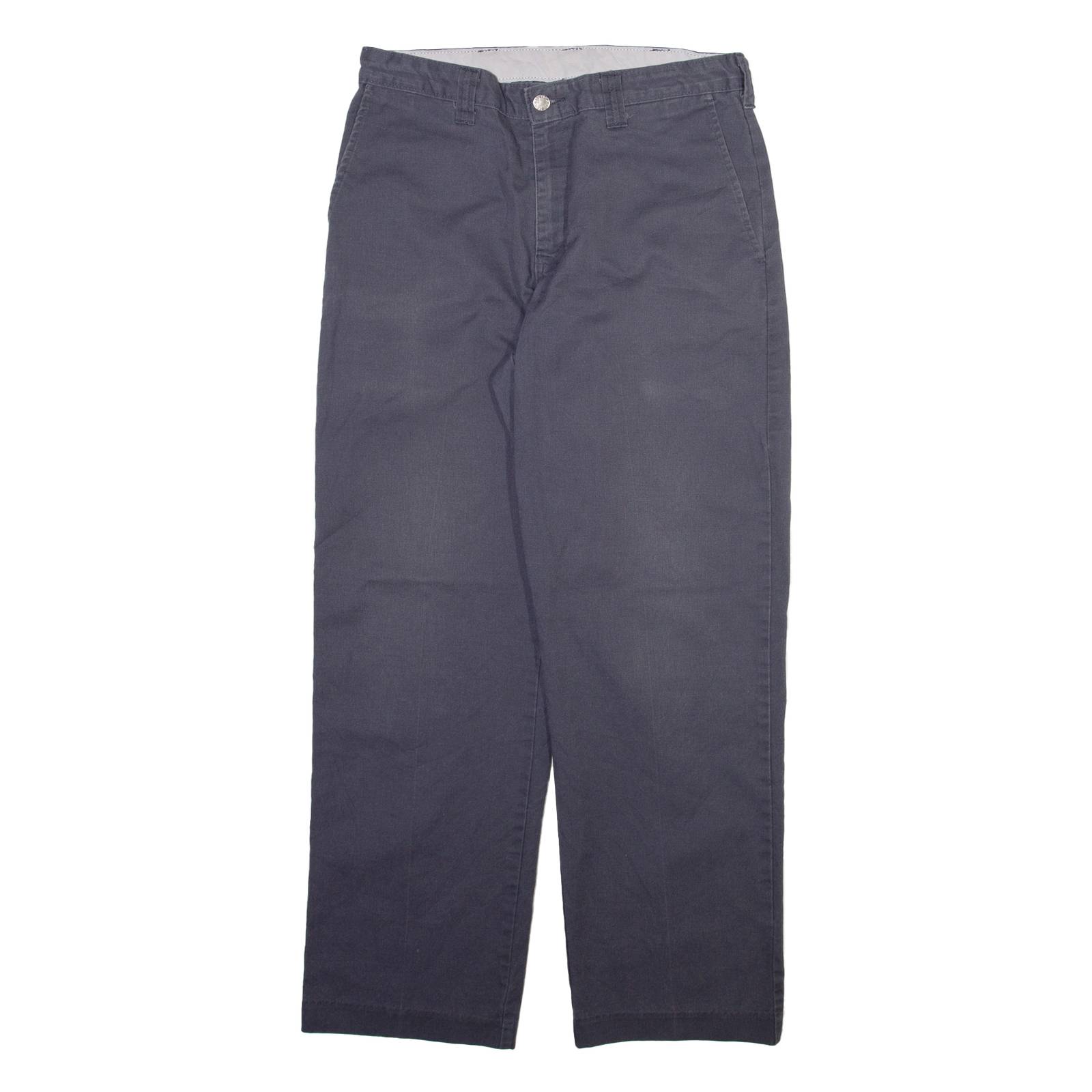 DICKIES Mens Trousers Grey Regular Straight W32 L30