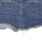 LEVI'S Womens Denim Blue Cut-Off Shorts S W27 Raw Edge Frayed Hem Casual