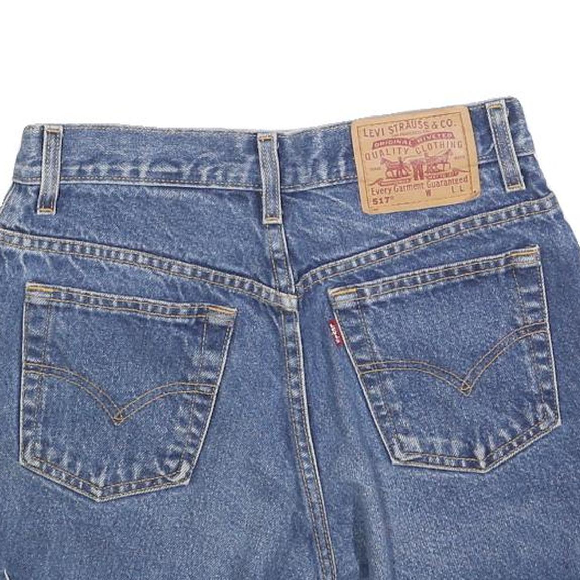 LEVI'S Womens Denim Blue Cut-Off Shorts S W27 Raw Edge Frayed Hem Casual