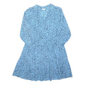 HUSH Womens Blue Animal Print Day Woven Midi Dress M Polyester Blend