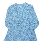 HUSH Womens Blue Animal Print Day Woven Midi Dress M Polyester Blend