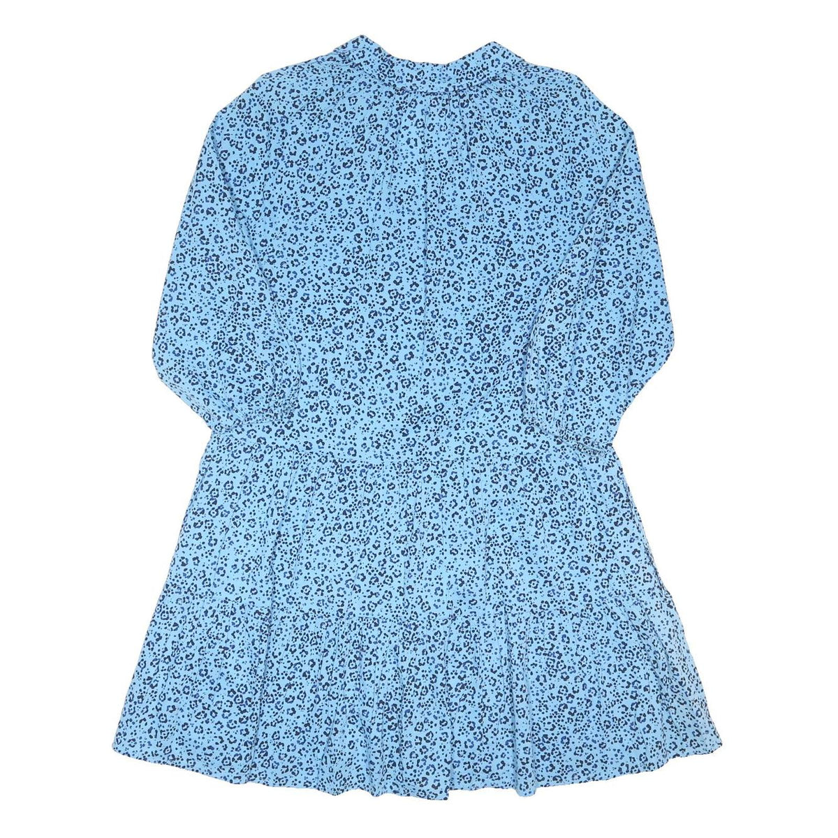 HUSH Womens Blue Animal Print Day Woven Midi Dress M Polyester Blend
