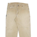 DICKIES Mens Jeans Beige Regular Straight Denim W36 L30 Workwear Durable