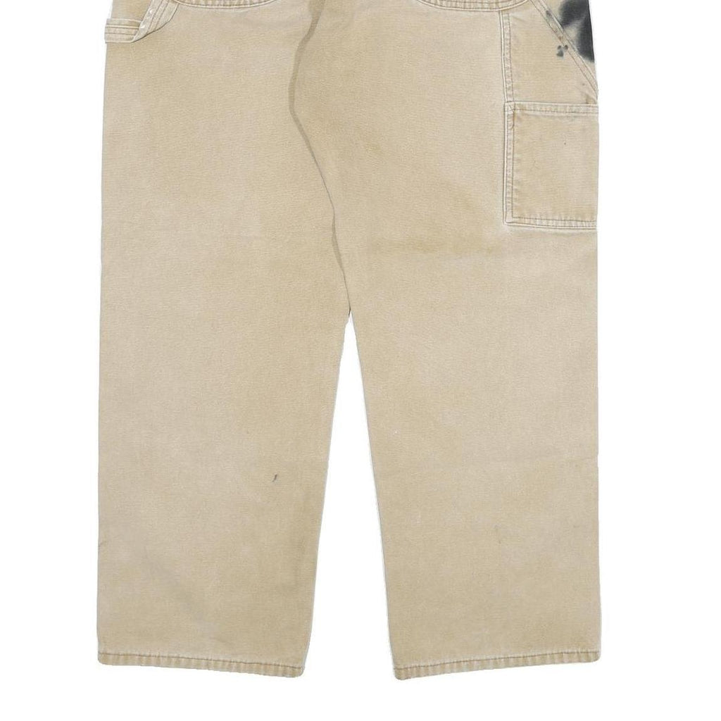 DICKIES Mens Jeans Beige Regular Straight Denim W36 L30 Workwear Durable