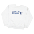 ONEITA Mens Grey Pullover Crew Neck Sweatshirt XL Media Spot Print
